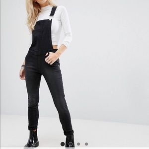 ASOS Noisy May Black Jean Overalls